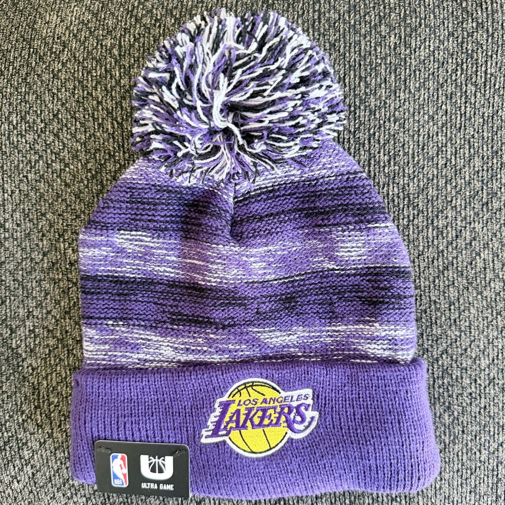 Adult Unisex Lakers purple ultra game NBA beanie